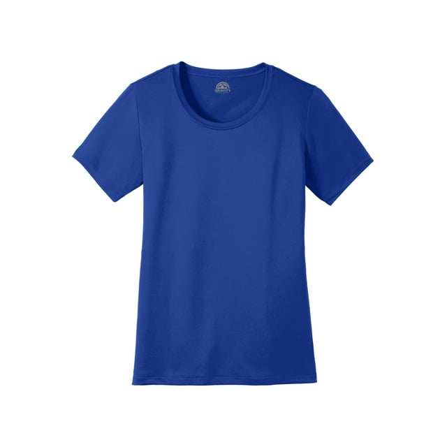 Gravity Outdoor Co. T-Shirt Résistant pour Femmes - Vrai Royal - Grand