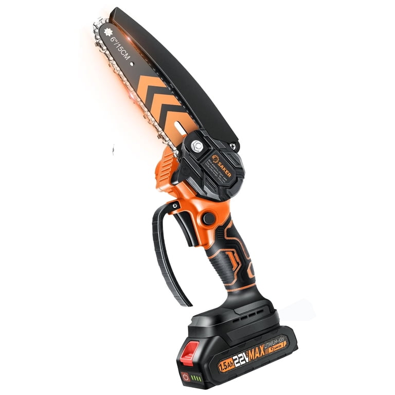 Saker Mini Cordless Chainsaw 6 inch, 22V Battery photo 8