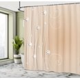 thumbnail image 4 of Ambesonne Abstract Art Shower Curtain, Flowers Dotted Lines, 69"Wx75"L, Pale Peach, 4 of 4