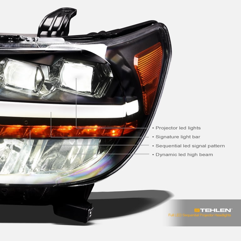 Stehlen LED Quad Projector Headlights for 2007-13 Toyota Tundra
