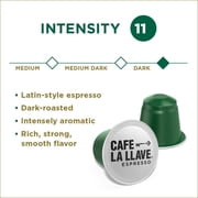 Cafe La Llave Espresso Pods: 80 Dark Roast Latin-Style Coffee Capsules, Intensity 11