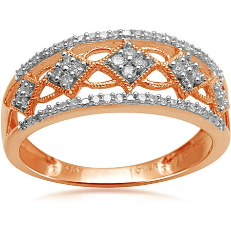 1/4 Carat T.W. Diamond 10kt Pink Gold Fashion Ring