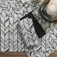 thumbnail image 2 of Split P Black and White Herringbone Table Runner 72"L, 2 of 4