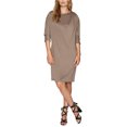 thumbnail image 1 of b New York Robe Fourreau Froncée pour Femmes, Marron, Très Grand, 1 of 1