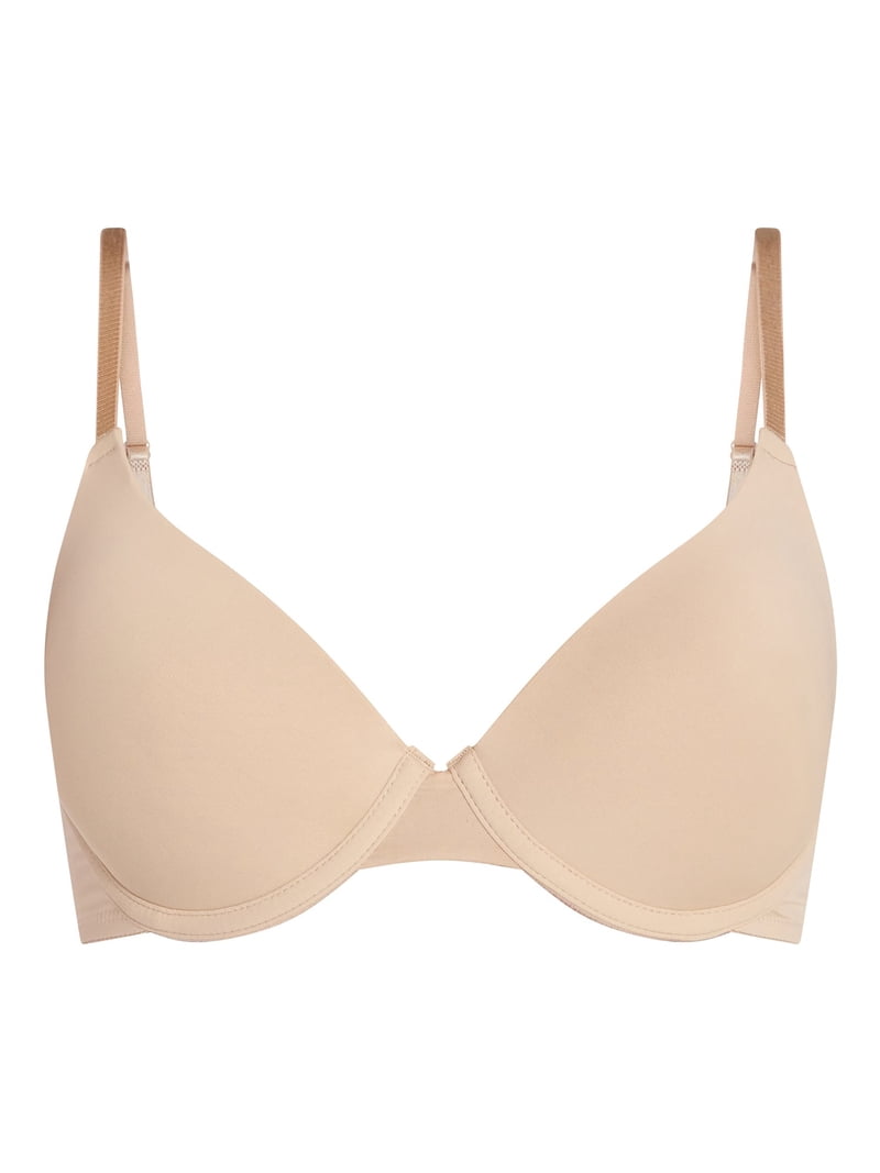 No Boundaries Women's Lightly Lined Underwire T-Shirt Bra Sizes 34A to ...