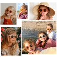 thumbnail image 3 of Gafas de sol redondas coloridas para niños coreanos, gafas de sol ligeras de PC con cara linda y pequeña, gafas de sol decorativas de moda para niños y niñas, 3 of 6