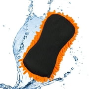 Microfiber Car Wash Sponge Non-Scratch Microfibers for Cleaner Cars, Great for Everyday Cleaning - Automobile Cleaning Sponges Essential Part of Any Car Wash Kit - 2 Pack