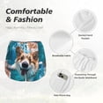 thumbnail image 4 of Pofeuu Sea Swimming Corgi Print Women's Athletic Shorts Running Workout Shorts Tummy Control Quick Dry Gym Shorts with Pockets Double layer sports shorts-Large, 4 of 7