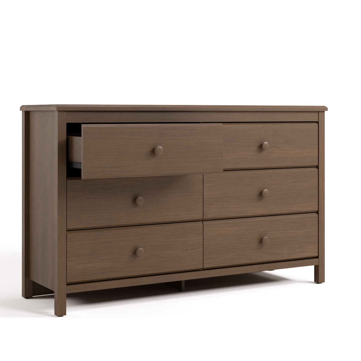 Storkcraft Alpine 6 Drawer Nursery Double Dresser, Hazelnut