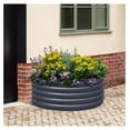 BCYCSJ Galvanized Raised Garden Bed Kits 17" Tall Large Metal Raised