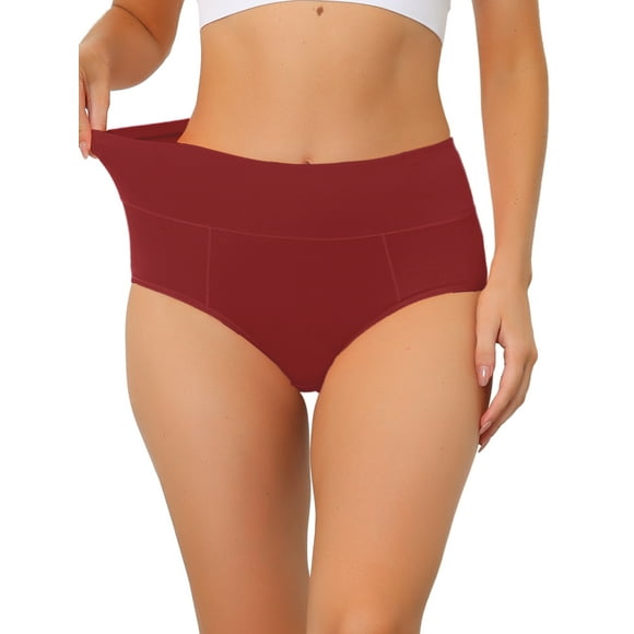 BRAGAS DE CINTURA ALTA CONTROL DE ABDOMEN COLOR SÓLIDO DE COBERTURA TOTAL M BURDEOS PARA EL DÍA DE LAS MADRES