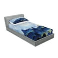 thumbnail image 2 of Ambesonne Landscape Fitted Sheet & Pillow Sham Set, Hills Cloud Sky, Twinxl, Yellow Blue, 2 of 2