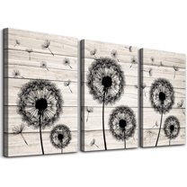 Wall Decor For Living Room Canvas Wall Art For Bedroom Fashion Wall Decorations For Kitchen Abstract Paintings Office Canvas Art Black Dandelion Flowers Hang Pictures Artwork Home Decoration