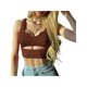 thumbnail image 2 of Txlixc Chaleco de verano femenino, blusa sin mangas de cuello u de color sólido Txlixc moda, 2 of 4
