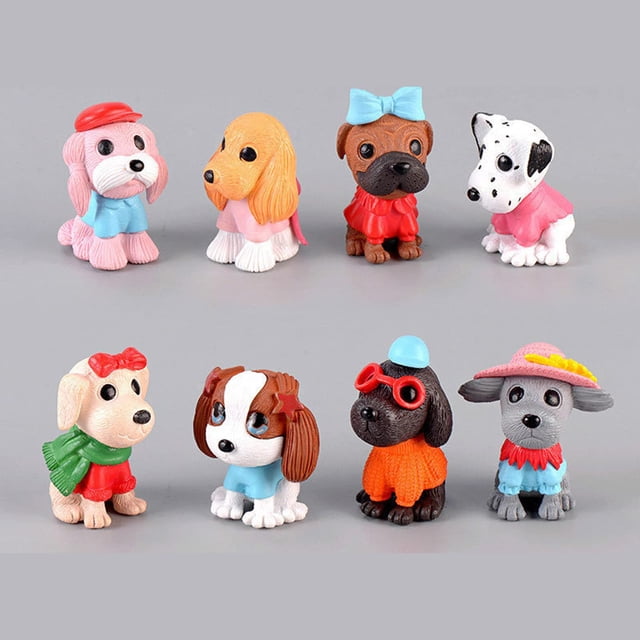 Morofme - 8 piezas de decoración para tartas de perro, decoración de pasteles para cachorros, decoración de minicarqués para perros, decoración d