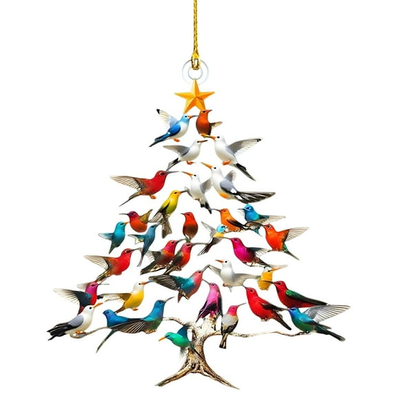 B Hummingbird Shaped Acrylic Ornament For Holiday Decor I Festival Present For Home Unique Design Double Sided Artwork Nature Themed Gift For Loved Ones