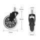 thumbnail image 1 of Ruedas de silla de oficina Ruedas de silla de PU de repuesto Ruedas de silla de rotación de 360 ????grados de oficina LingWen 8390615918596, 1 of 1