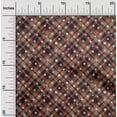 thumbnail image 2 of oneOone Cotton Jersey Brown Fabric Christmas Sewing Material Print Fabric By The Yard 58 Inch Wide, 2 of 5