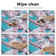 thumbnail image 4 of JEUXUS Blue Cherry Blossom Round Tablecloth with Elastic Edged Flower Floral Fitted Table Cloths Cover Mat Washable Polyester Spill Proof Table Covers for Indoor 0utdoor Dinning Patio Table, 4 of 7
