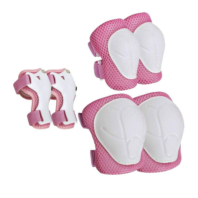 koolsoo Ensemble de Protection pour Enfant Genou Ajustable Garde Sécurisée Multiple pour Planche à Roulettes Rose