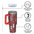 thumbnail image 4 of Red Christmas Tree and Star Pattern Tumbler with Handle and Lid,40oz Double Wall Vacuum Insulated Tumbler,Cups Gift for Women and Men, 4 of 7