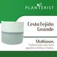 thumbnail image 2 of Planterist Cesta Organizadora Grande Tejida – Algodón Lavable, Plegable y Portable – Multiusos 33.5x34 cm para Almacenaje, Decoración y Ropa Sucia (Cocula), 2 of 9