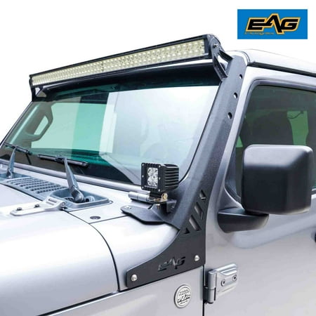 EAG 52" LED Light Bar Mount Fit for 2018-2022 Wrangler JL, Upper Windshield LED Mounting LED Work Light Bar Bracket (Does NOT fit for Mojave model)