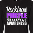 thumbnail image 4 of Inktastic Rocking The Purple for Lupus Awareness Long Sleeve T-Shirt, 4 of 5