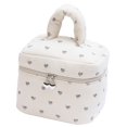 thumbnail image 3 of Bolsa de maquillaje, accesorios, artículos esenciales de viaje, organizador, estuche de almacenamiento, bolsa de poliéster, neceser para baño, viaje Blanco, 3 of 8