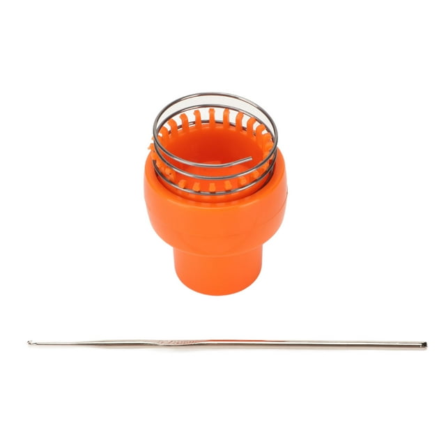 Fil Crochet Métier à Tisser, Fil Crochet Outil Opération Facile Multi Usage Orange pour DIY
