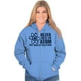 thumbnail image 4 of Never Trust an Atom Science Nerd Geek Zip Up Hoodie Men's Women's Brisco Brands 3X, 4 of 6