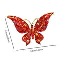 thumbnail image 3 of Rhinestone Butterfly Brooch Pin - Elegant Lapel Pin for Women's Dresses, Blazers, and Jackets, Multi-Color Sparkling Corsage Accessory for Daily Wear and Special Occasions, 3 of 5
