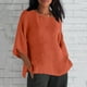thumbnail image 4 of Vestidos Casuales Para Mujer, Blusas De Mujer De Moda Camiseta de lino con cuello y botones para mujer, informal, de manga larga, para el hogar, 4 of 9