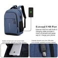 thumbnail image 3 of Mochila para portátil de viaje, mochila para portátil con puerto de carga USB, azul, 3 of 6