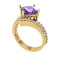 thumbnail image 2 of Solitaire with Accents Engagement Ring for Women - 2.3075ct Simulated Alexandrite in 14K Yellow Gold Promise Ring, 2 of 6