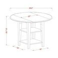 thumbnail image 3 of East West Furniture Sudbury Round Wood Counter Height Table in Cream/Cherry, 3 of 5