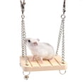thumbnail image 3 of Leileiiiii Pet Hamster Mouse Wood Swing Hammock Play Toys Small Animal Cage Hanging Seesaw, 3 of 9