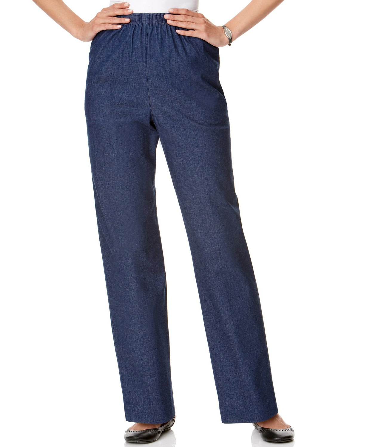 Alfred Dunner Pants - Women's 18X28 Denim Pull-On Pants Stretch 18 ...