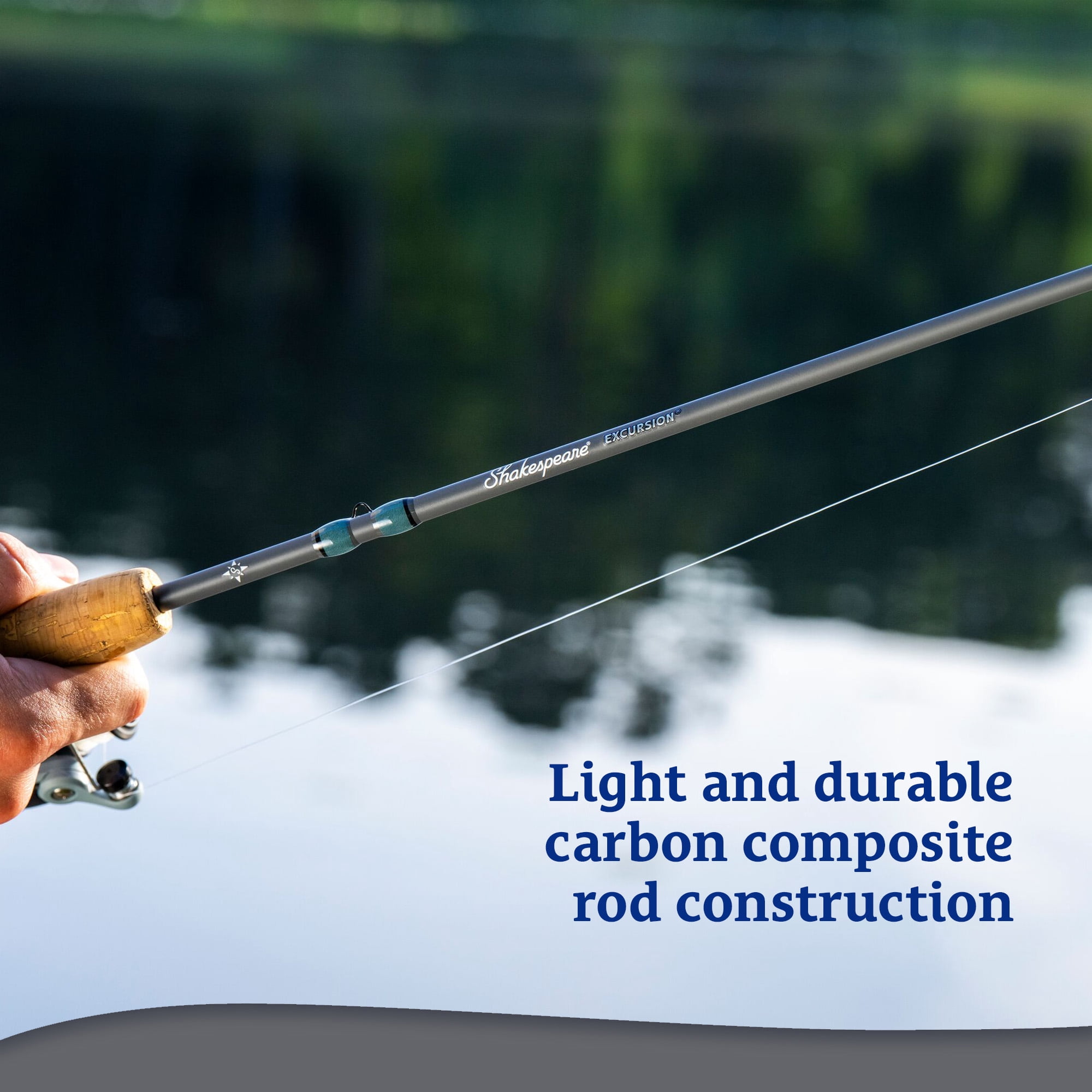 Shakespeare Excursion Spinning Fishing Combo, 6' Light Rod, 2500 Size Reel