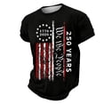 thumbnail image 4 of WAYUTE Mens 250 Anniversary USA Shirt National Flag Colors Patriotic Short Sleeve Crew Neck Tee Casual Holiday Independence Day T Shirts, 4 of 4