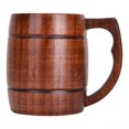 thumbnail image 2 of Wooden Cup Natural Pure Handmade Eco-Friendly Lightweight Simple Elegant Water Beer Tea Drinking Cups Mugs Home Daily Use EOTVIA No, 2 of 7
