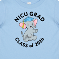 thumbnail image 4 of Inktastic Nicu Grad Class of 2026 Cute Elephant with Blue Cap Boys or Girls Baby T-Shirt, 4 of 5