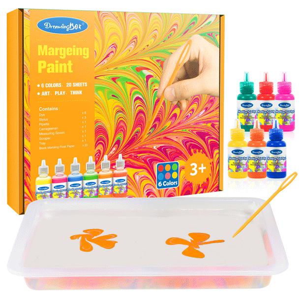 Marbling Paint Kit Arts and Craft Kit for Kids 3 4 5 6 7, Water Art