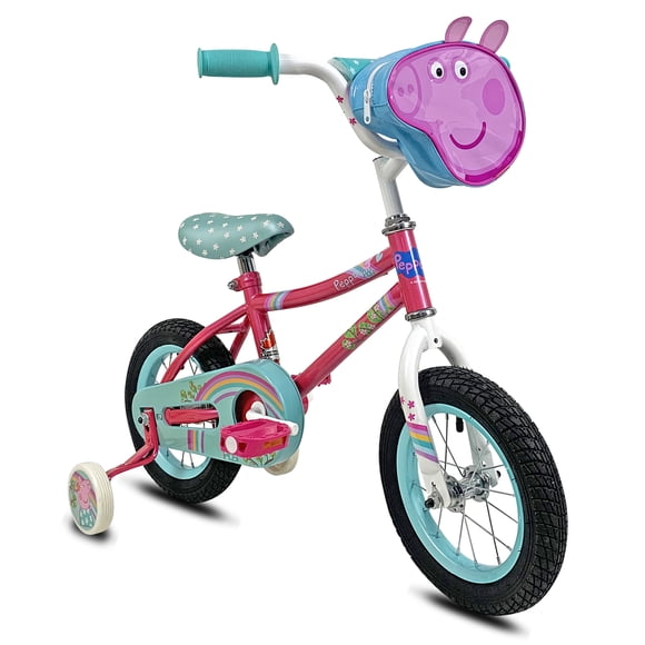 Peppa Pig 12” Peppa Pig Kids Bike with Training Wheels