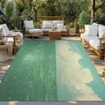 thumbnail image 3 of Fsddascl Green Glowing Ocean Sky Outdoor Rug for Patio/Deck/Porch, Non-Slip Large Area Rug 5 x 8 Ft, Abstract Nature Clouds Indoor Outdoor Rugs Washable Area Rugs, Reversible Camping Rug Carpet, 3 of 5