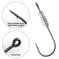 Dr.Fish 20pcs Fishing Weighted Worm Hooks Lead Swimbait Lure Jig Head