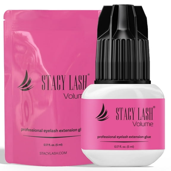 Stacy Lash Volume Glue (0.17 fl.oz/ 5 ml) - Black Cyanoacrylate Eyelash Extension Adhesive - Professional Use Only - Suitable for Volume and Classic Extensions