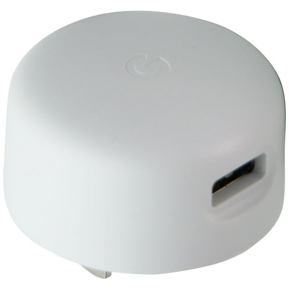 Restored Google (5V/1.5A) 7.5W Single USB Round Wall Adapter/Charger - White (G17BW) (Refurbished)