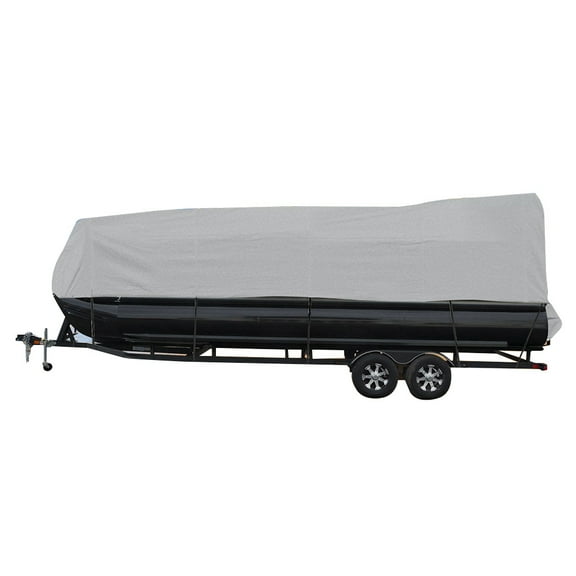 ALL-CARB Waterproof Pontoon Protect Heavy Boat Covers Coating Trailerable Boat Cover Gray