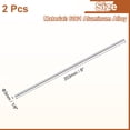 thumbnail image 2 of Uxcell Round Aluminum Rods, Aluminum Round Rod Solid Lathe Bar Stock for Industry Construction DIY Crafts 3mm x 203mm 2, 2 of 5